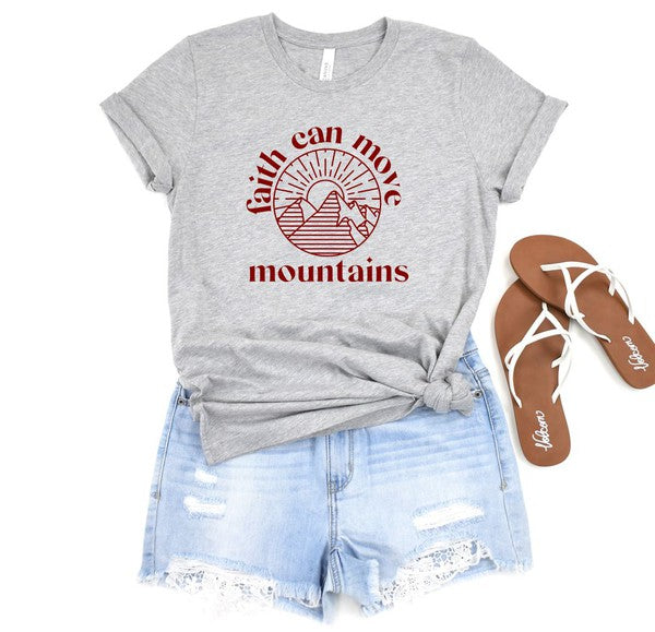 Faith Can Move Mountains Crew Neck Tee