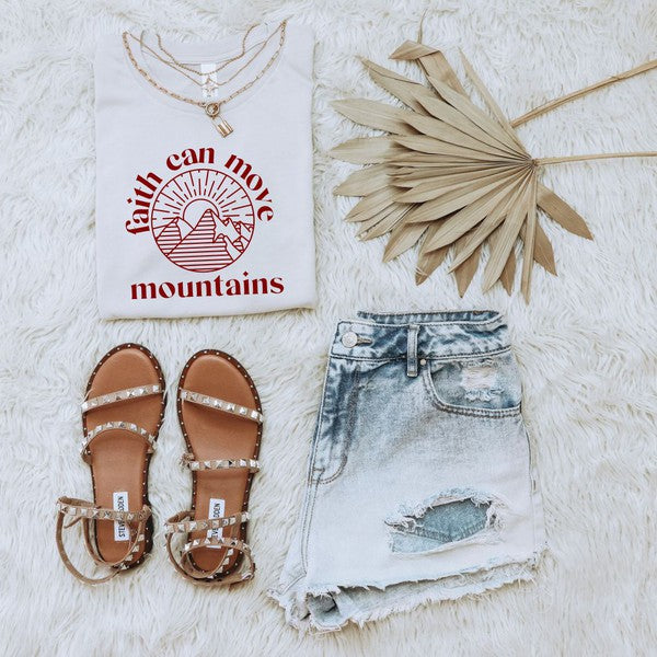 Faith Can Move Mountains Crew Neck Tee