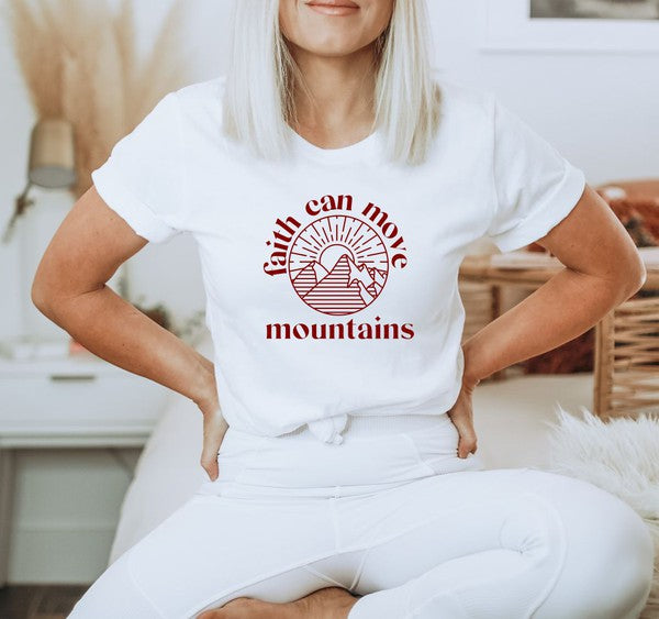 Faith Can Move Mountains Crew Neck Tee