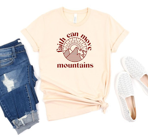 Faith Can Move Mountains Crew Neck Tee