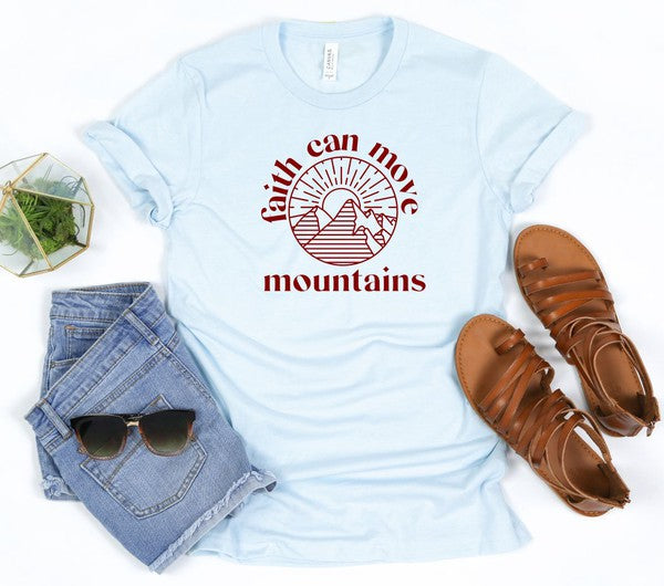 Faith Can Move Mountains Crew Neck Tee