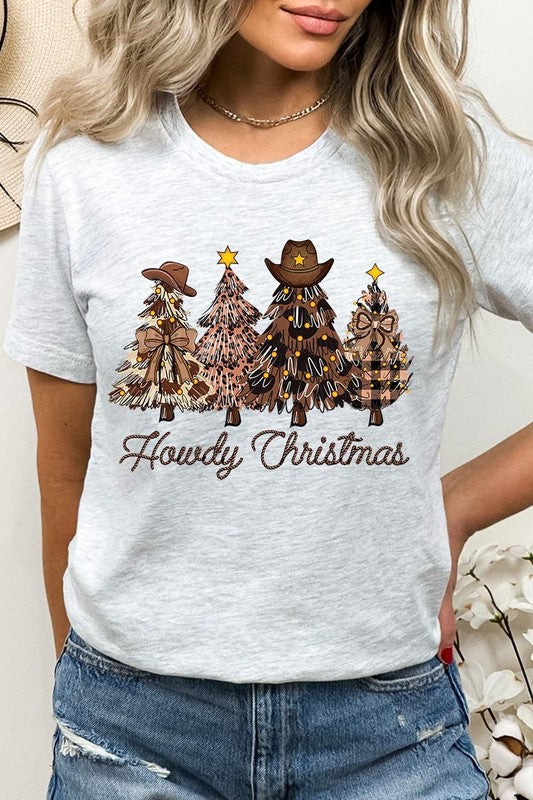 Howdy Christmas Tree Western Christmas Graphic Tee