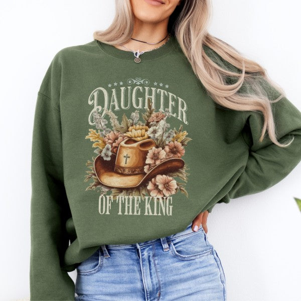 Christian women graphic sweatshirt, Cowboy hat