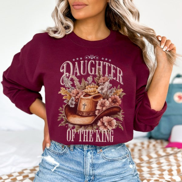 Christian women graphic sweatshirt, Cowboy hat