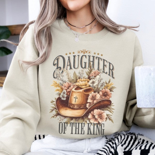 Christian women graphic sweatshirt, Cowboy hat