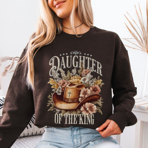 Christian women graphic sweatshirt, Cowboy hat