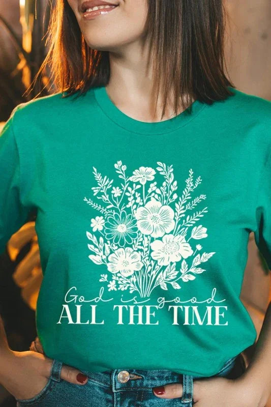 God Is Good Floral Graphic Tee