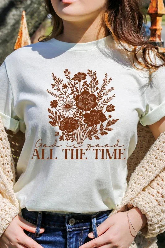 God Is Good Floral Graphic Tee