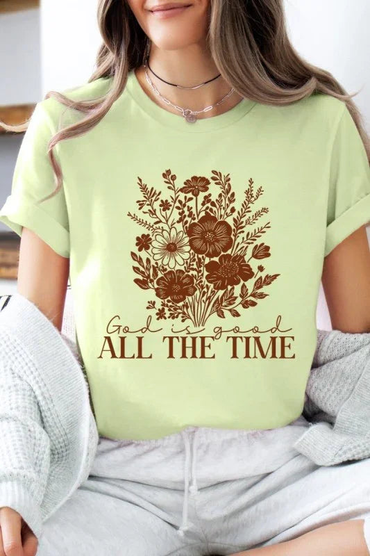 God Is Good Floral Graphic Tee