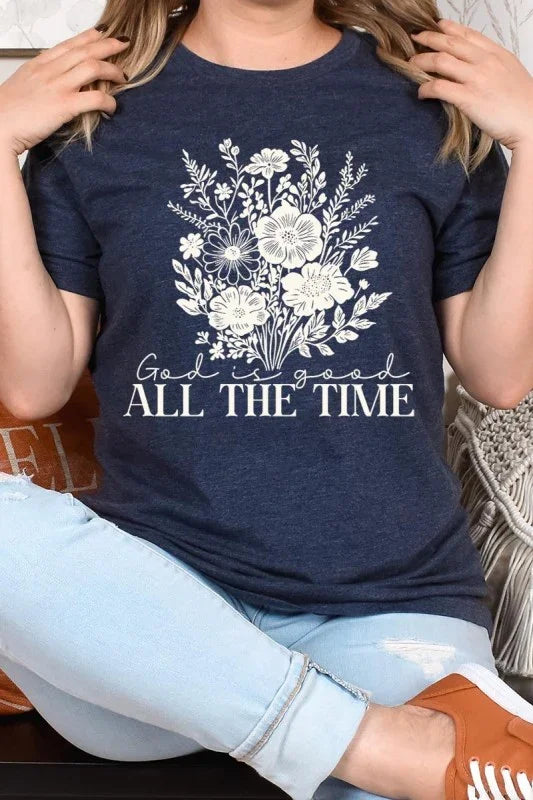 God Is Good Floral Graphic Tee