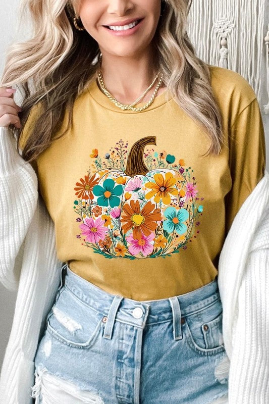 Floral Pumpkin Graphic Tee