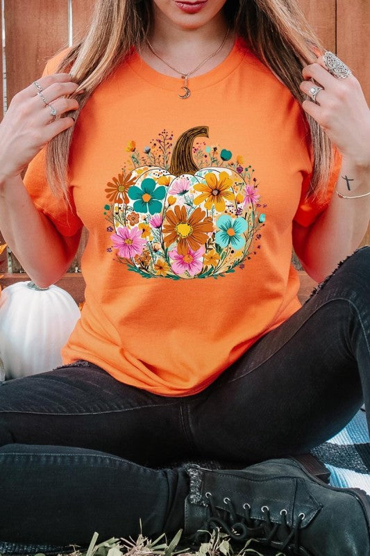 Floral Pumpkin Graphic Tee
