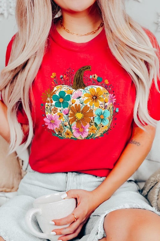 Floral Pumpkin Graphic Tee