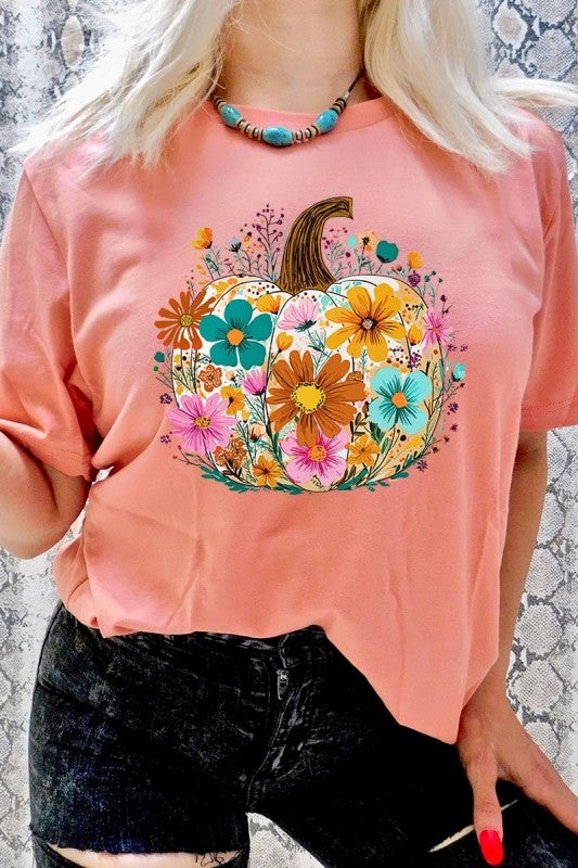 Floral Pumpkin Graphic Tee