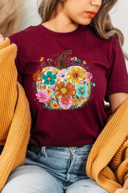 Floral Pumpkin Graphic Tee