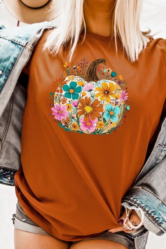 Floral Pumpkin Graphic Tee
