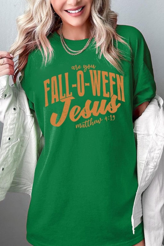 Are You Fall O Ween Jesus Graphic Heavy Cotton Tee