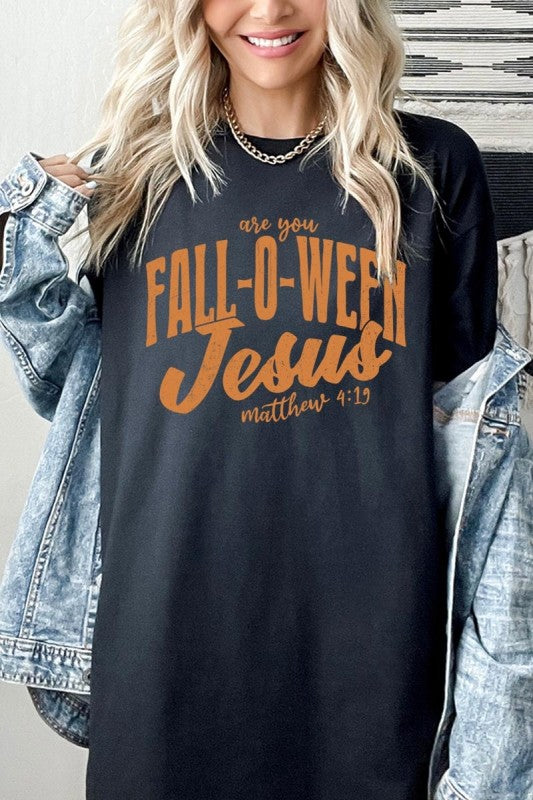Are You Fall O Ween Jesus Graphic Heavy Cotton Tee