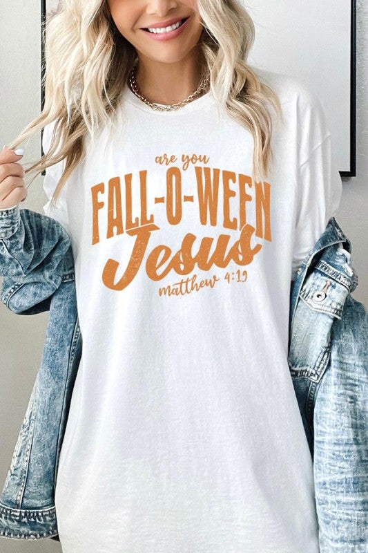 Are You Fall O Ween Jesus Graphic Heavy Cotton Tee