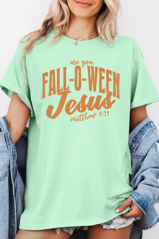 Are You Fall O Ween Jesus Graphic Heavy Cotton Tee