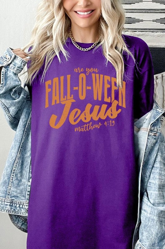 Are You Fall O Ween Jesus Graphic Heavy Cotton Tee