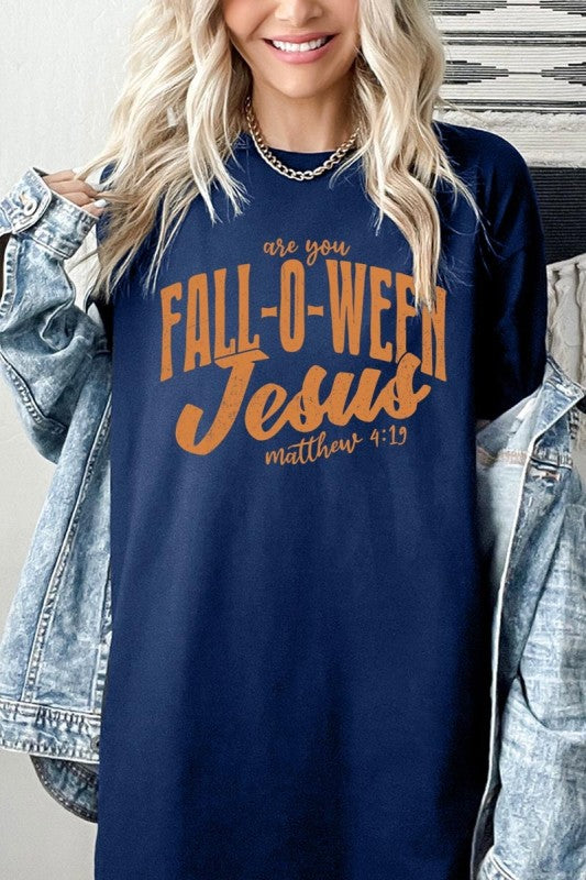 Are You Fall O Ween Jesus Graphic Heavy Cotton Tee
