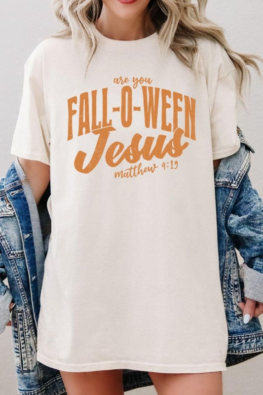 Are You Fall O Ween Jesus Graphic Heavy Cotton Tee