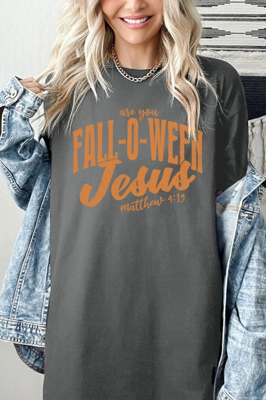 Are You Fall O Ween Jesus Graphic Heavy Cotton Tee