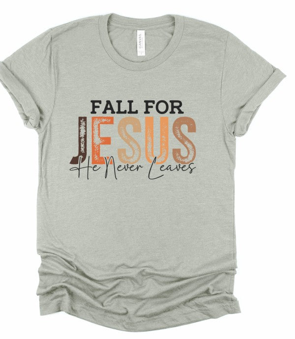 Fall For Jesus Halloween Graphic Tee Top