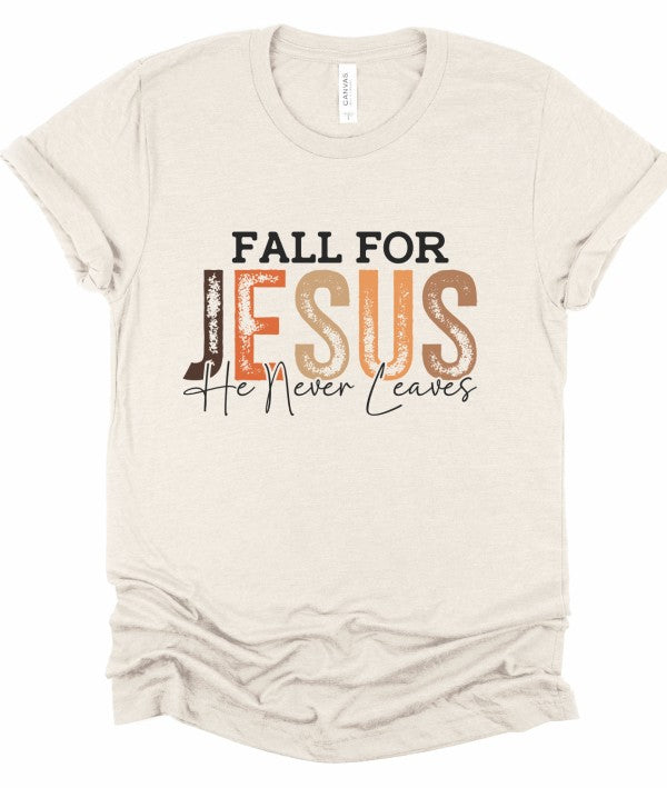 Fall For Jesus Halloween Graphic Tee Top