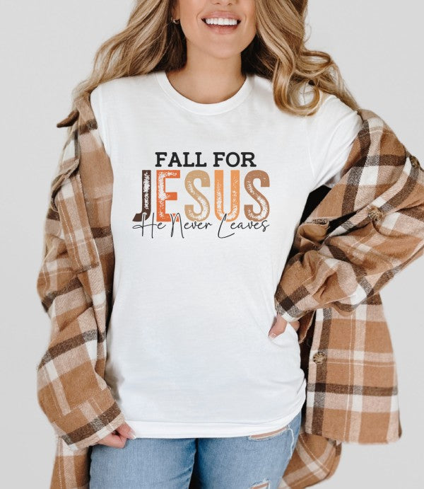Fall For Jesus Halloween Graphic Tee Top