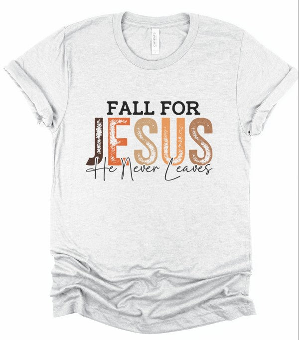 Fall For Jesus Halloween Graphic Tee Top