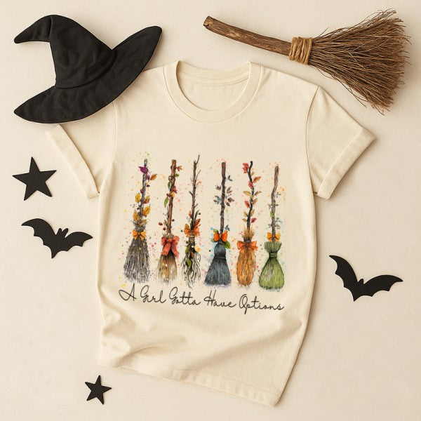 A Girl Gotta Have Options Halloween Graphic Tee