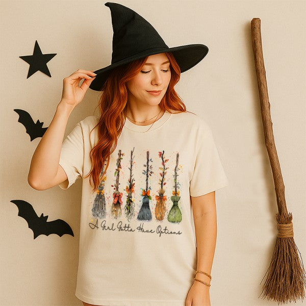 A Girl Gotta Have Options Halloween Graphic Tee