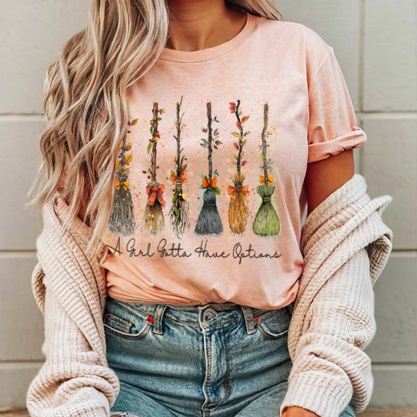 A Girl Gotta Have Options Halloween Graphic Tee