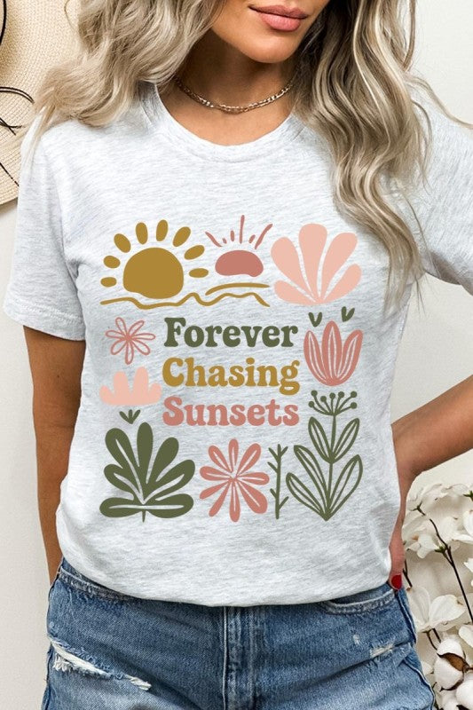 Forever Chasing Sunsets Graphic Plus Tee