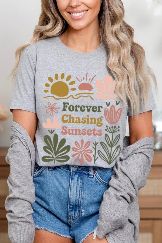 Forever Chasing Sunsets Graphic Plus Tee