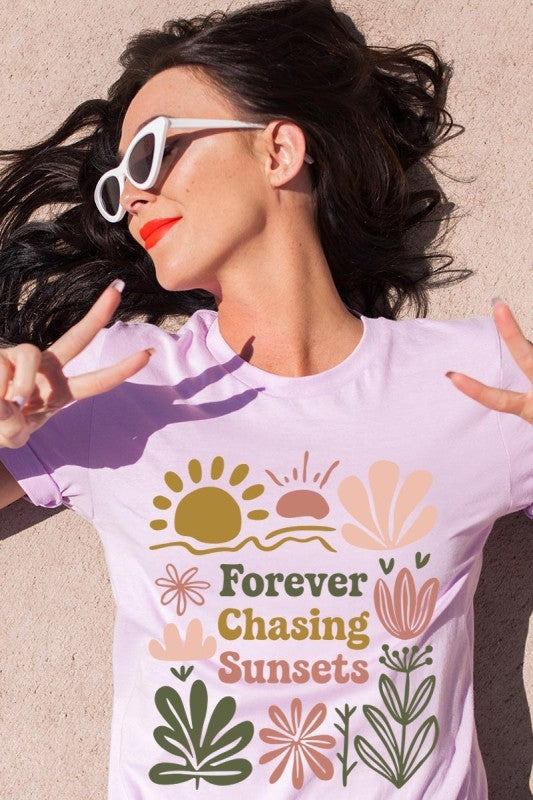 Forever Chasing Sunsets Graphic Plus Tee