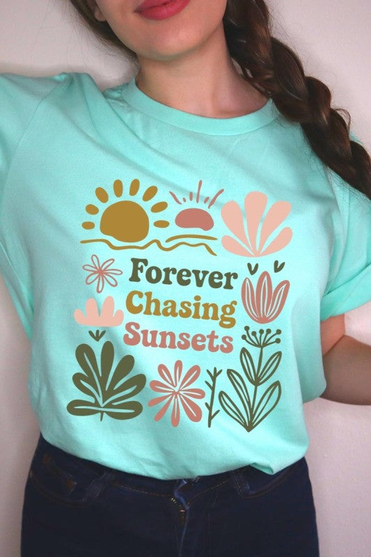Forever Chasing Sunsets Graphic Plus Tee
